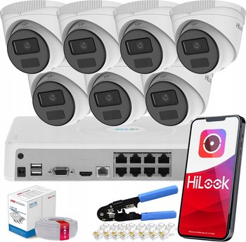 Zestaw 7 Kamer Do Monitoringu Ipc-T241H-C Zewnętrzne Hilook By Hikvision - HiLook