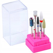 ZESTAW 7 sztuk frezy do manicure hybrydy żelu w opakowaniu POJEMNIKU Ovee Ovee