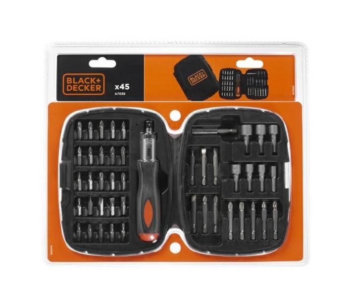 Zestaw akcesoriów BLACK&DECKER, 45 szt.