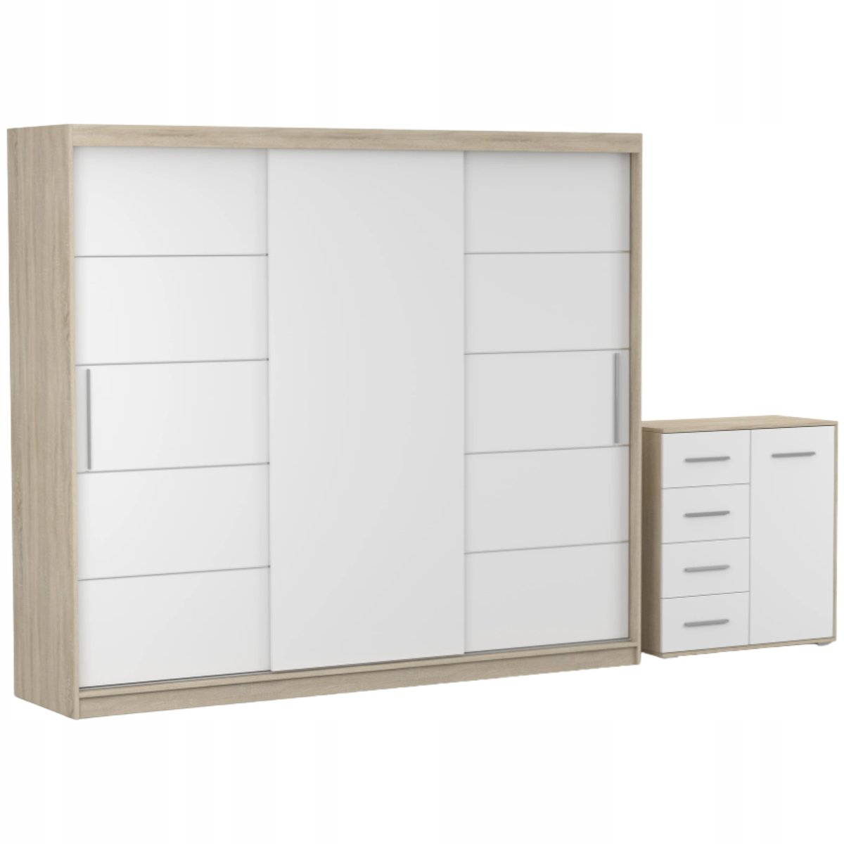 Zestaw ALBA II Szafa 250 Komoda FRIDA MINI 01 90 półki SB PRODUCENT