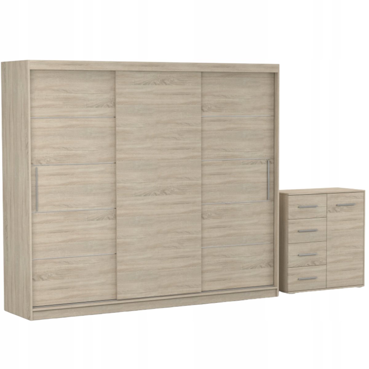Zestaw ALBA II Szafa 250 Komoda FRIDA MINI 01 90 półki SONOMA PRODUCENT