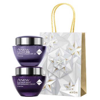 Zestaw Anew Platinum Krem Noc Dzień + Torebka Avon - AVON