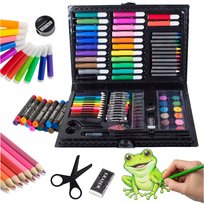 ZESTAW ARTYSTYCZNY 86 EL DO MALOWANIA DUŻY NA PREZENT KREDKI OŁÓWKI