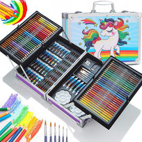 Zestaw Artystyczny Do Malowania Dla Dzieci Kredki Farby Markery Plastyczny