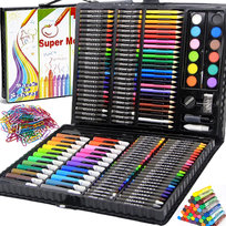 Zestaw Artystyczny Do Malowania Dla Dzieci Kredki Markery 208 El. + Walizka