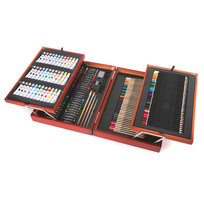 Zestaw artystyczny w drewnianej walizce 168 elementów