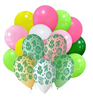 Zestaw balonów Boho Kaktusy Balony Kolorowe na Urodziny hawaje Party Hawajskie - Szafran Limited