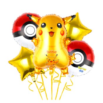Zestaw Balonów Foliowych Urodzinowych Pokemon Go 5szt PIKACHU - Inna marka
