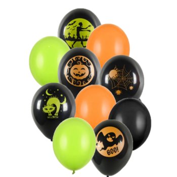 Zestaw balonów halloween neonowe 10 sztuk - OCHprosze