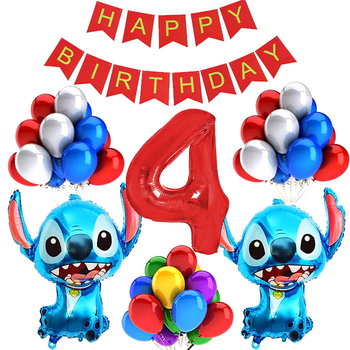 Zestaw Balonów Na 4 Urodziny Lilo & Stitch 49Szt - Inna marka