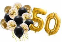 Zestaw balonów na 50 złoty urodziny dekoracje urodzinowe balon foliowy 40cm