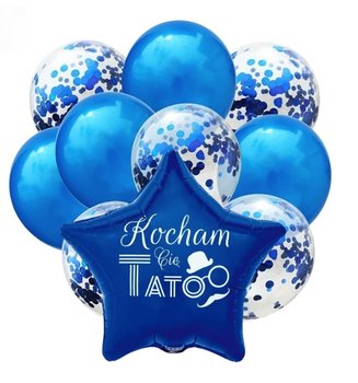 Zestaw balonów na Dzień Ojca Taty Urodziny Prezent Balony Kocham Cię Tato - Szafran Limited