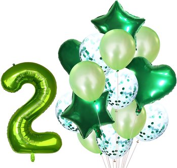 Zestaw Balonów Rocznica 2 Urodziny Hel Party 15Szt - Hopki