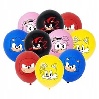 Zestaw Balonów Sonic Urodziny Knuckles Tails Shadow 10 szt Greenzone