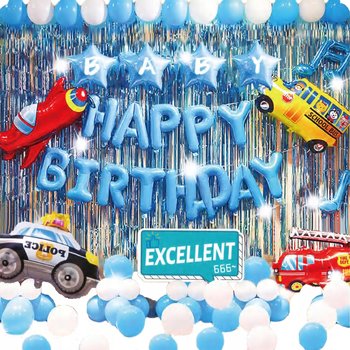Zestaw Balonów Urodzinowy Urodziny Pojazdy Auta - Inna marka