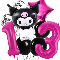Zestaw Balonów Urodzinowych Kuromi Sanrio Z Cyfrą - 13