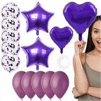 Zestaw Balonów Urodziny 14Sztuk + Wstążka 