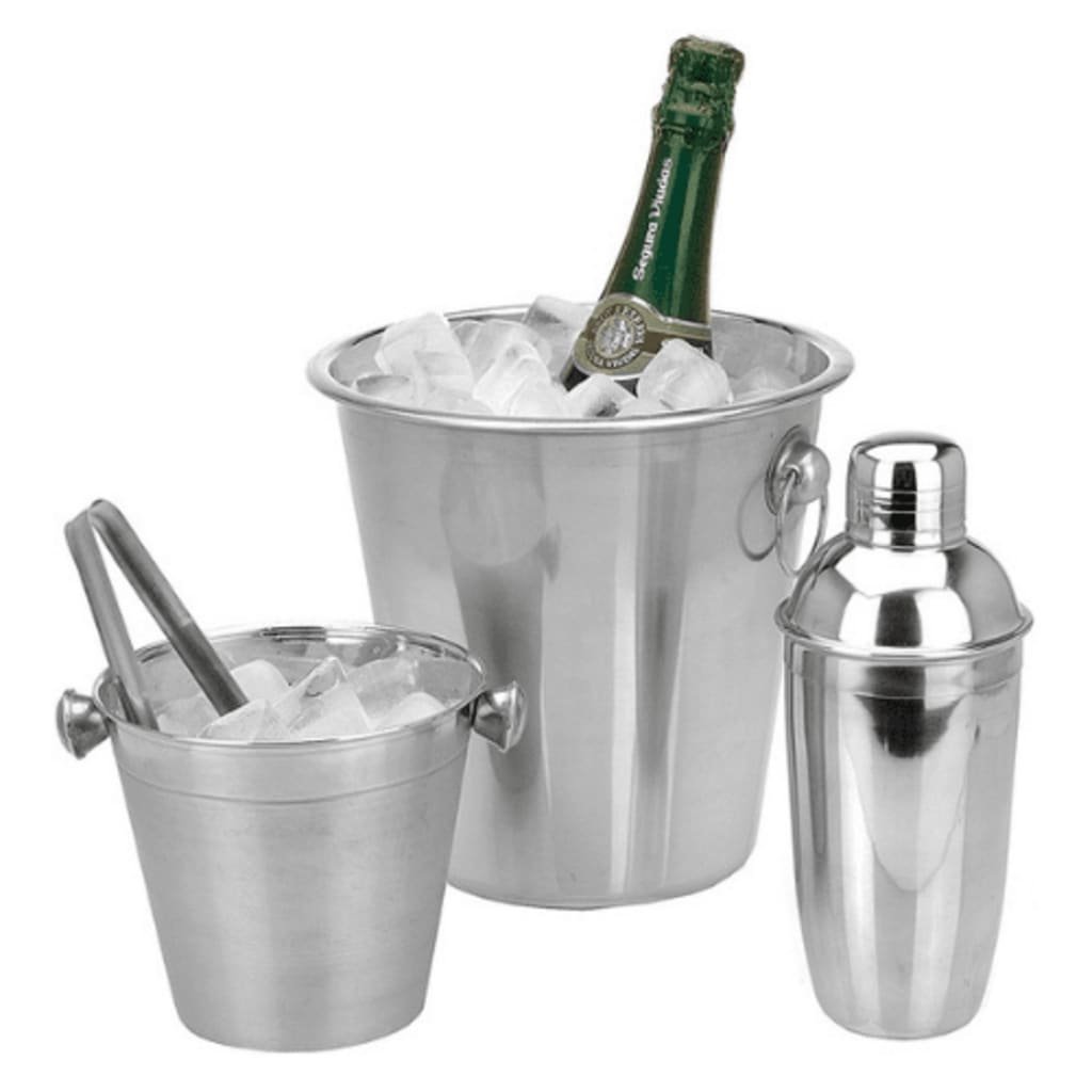 Zestaw barmański EH EXCELLENT HOUSEWARE, srebrny, 3 elementy
