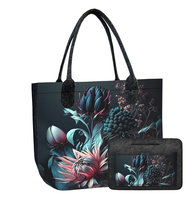 Zestaw Bertoni duża torba filcowa Lady XL Perla + organizer Bertoni