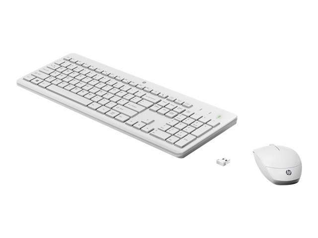 Фото - Клавіатура HP Zestaw bezprzewodowej myszy i klawiatury  230 - biały 3L1F0AA 