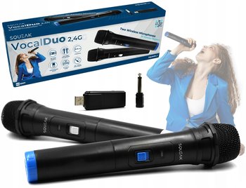 Zestaw bezprzewodowych mikrofon-ów SQUEAK VocalDuo DWA MIKROFONY do KARAOKE - Inny producent