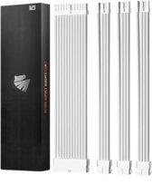 Zestaw białych przedłużaczy kabli AsiaHorse do zasilacza ATX Kable 4 KIT 18 AWG PC Inna marka