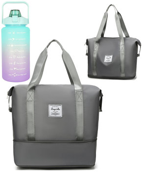 ZESTAW BIDON BUTELKA NA WODĘ MOTYWACYJNA SHAKER 2L+ TORBA FITNES PODRÓŻNA - Inna marka