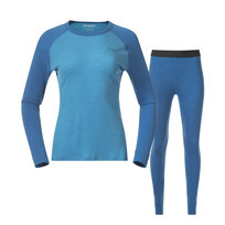 ZESTAW BIELIZNY TERMOAKTYWNEJ DAMSKIEJ 100% MERINO BERGANS OF NORWAY ALLROUND MERINO AQUA LAGOON/DARK AQUA LAGOON-S