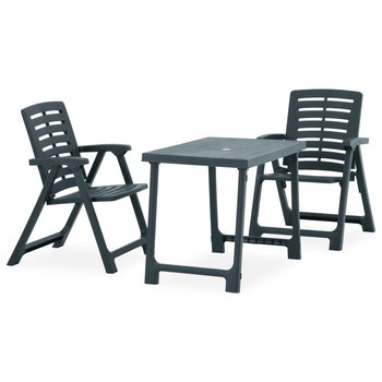 Zestaw bistro zielony, 2 krzesła, 1 stół, 59x56x82 - Zakito
