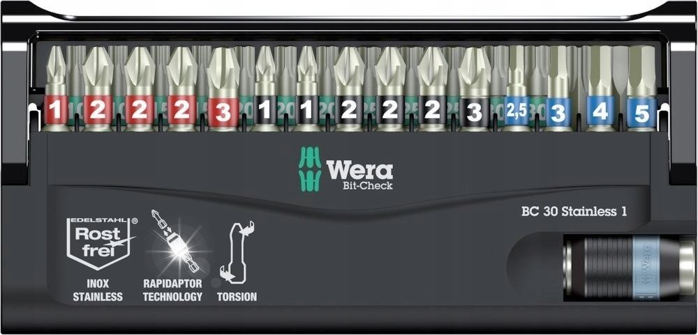 Display Bit Check Zestaw bitów grotów Bit-Check 30 Stainless 1 WERA - Inna marka | Sklep ...