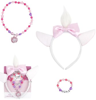 Zestaw biżuterii Disney Marie Arystokratka dla dziewczynki - 3 elementy - Disney