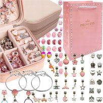 Zestaw biżuterii do robienia bransoletek naszyjników prezent dla dzieci