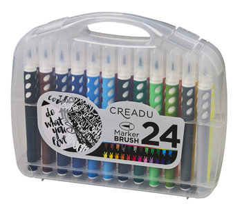 Zestaw brush markerów, 24 kolory - Creadu