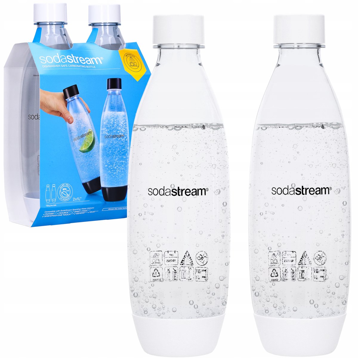 Zestaw Butelek Sodastream Fuse Białe Do Zmywarki SodaStream AGD