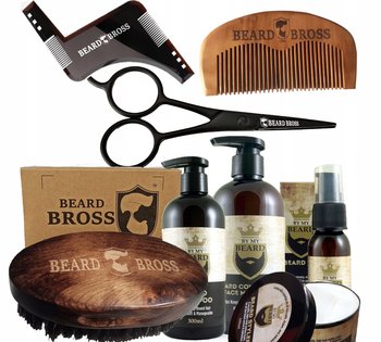 Zestaw By My Beard Szczotka Grzebień wzornik brody - By My Beard