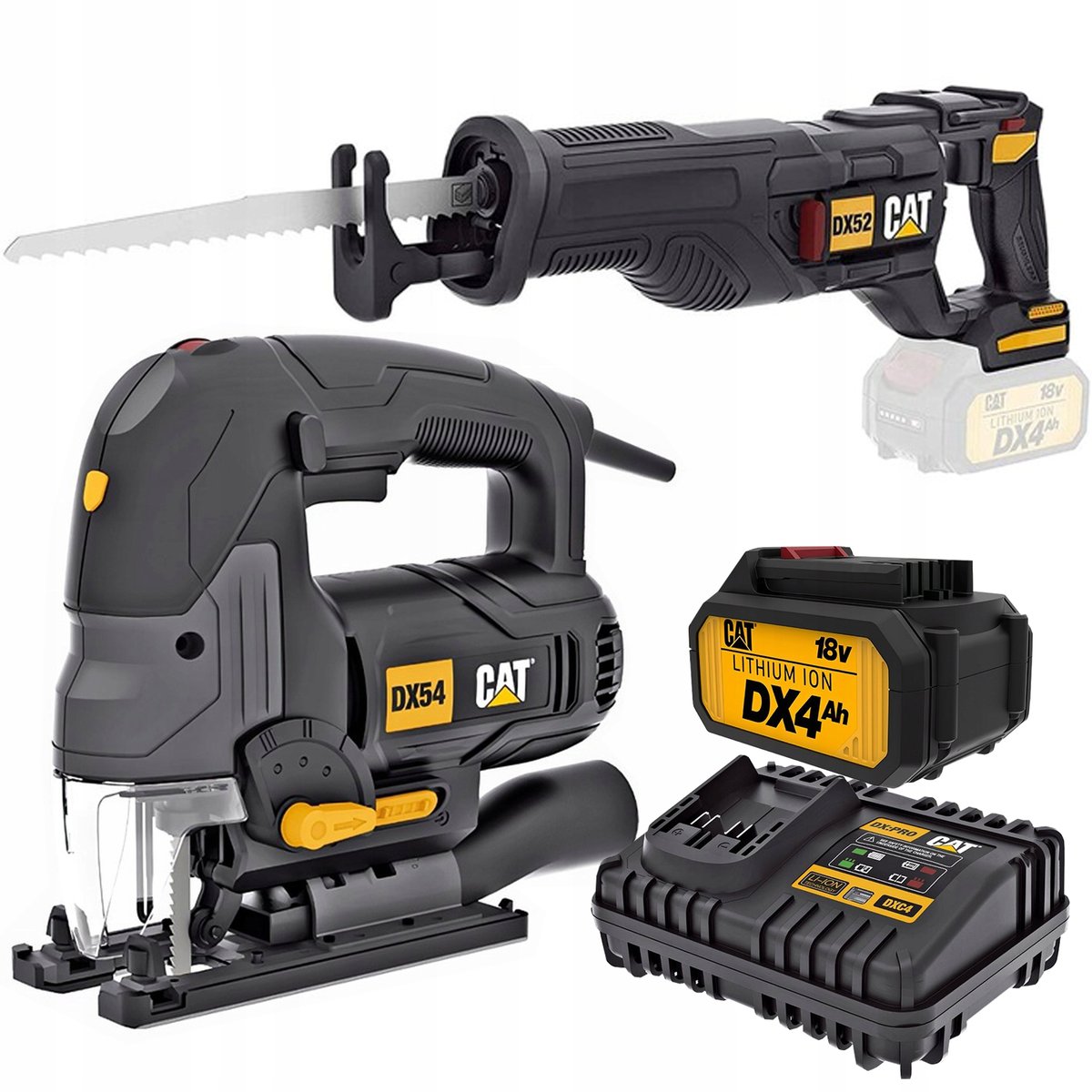 Zestaw CAT Wyrzynarka DX54 + Piła DX52B Akumulator - Cat&Cat | Sklep ...