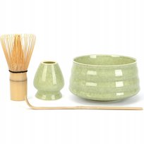 ZESTAW CEREMONIALNY DO MATCHY 4 SZT MISECZKA BAMBUSOWA MIOTEŁKA I ŁYŻECZKA