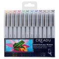 Zestaw cienkopisów pędzelkowych, Creadu, 12 sztuk - Creadu