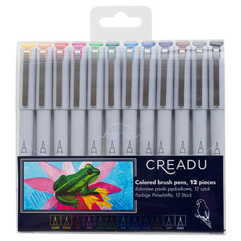 Zestaw cienkopisów pędzelkowych, Creadu, 12 sztuk - Creadu