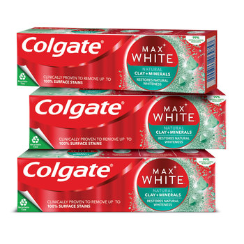 Zestaw COLGATE MAX WHITE CLAY pasta wybielająca 3x75ml - Colgate