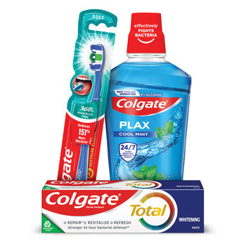 Zestaw COLGATE TOTAL pasta, szczoteczka, płyn  - Colgate