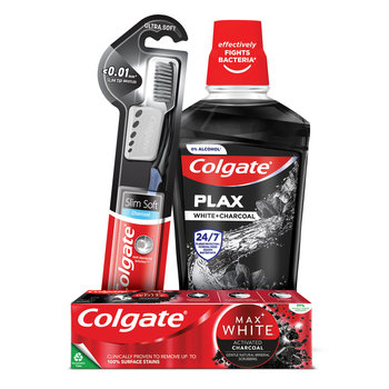 Zestaw COLGATE WYBIELANIE pasta, szczoteczka, płyn  - Colgate