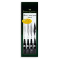 Zestaw czterech pisaków Faber-Castell Pitt Artist, czarne - Faber-Castell
