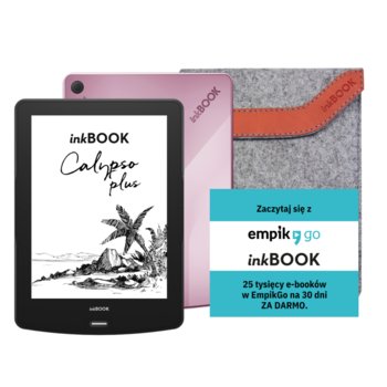 Zestaw Czytnik E-booków Calypso Plus Rose + Etui + Kod Empik Go 30 dni - InkBOOK