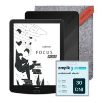 Zestaw Czytnik E-booków Focus Plus Black + Etui + Kod Empik Go 30 dni