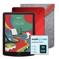 Zestaw Czytnik E-booków inkBOOK Focus Color Red + Etui + Kod Empik Go 30 dni