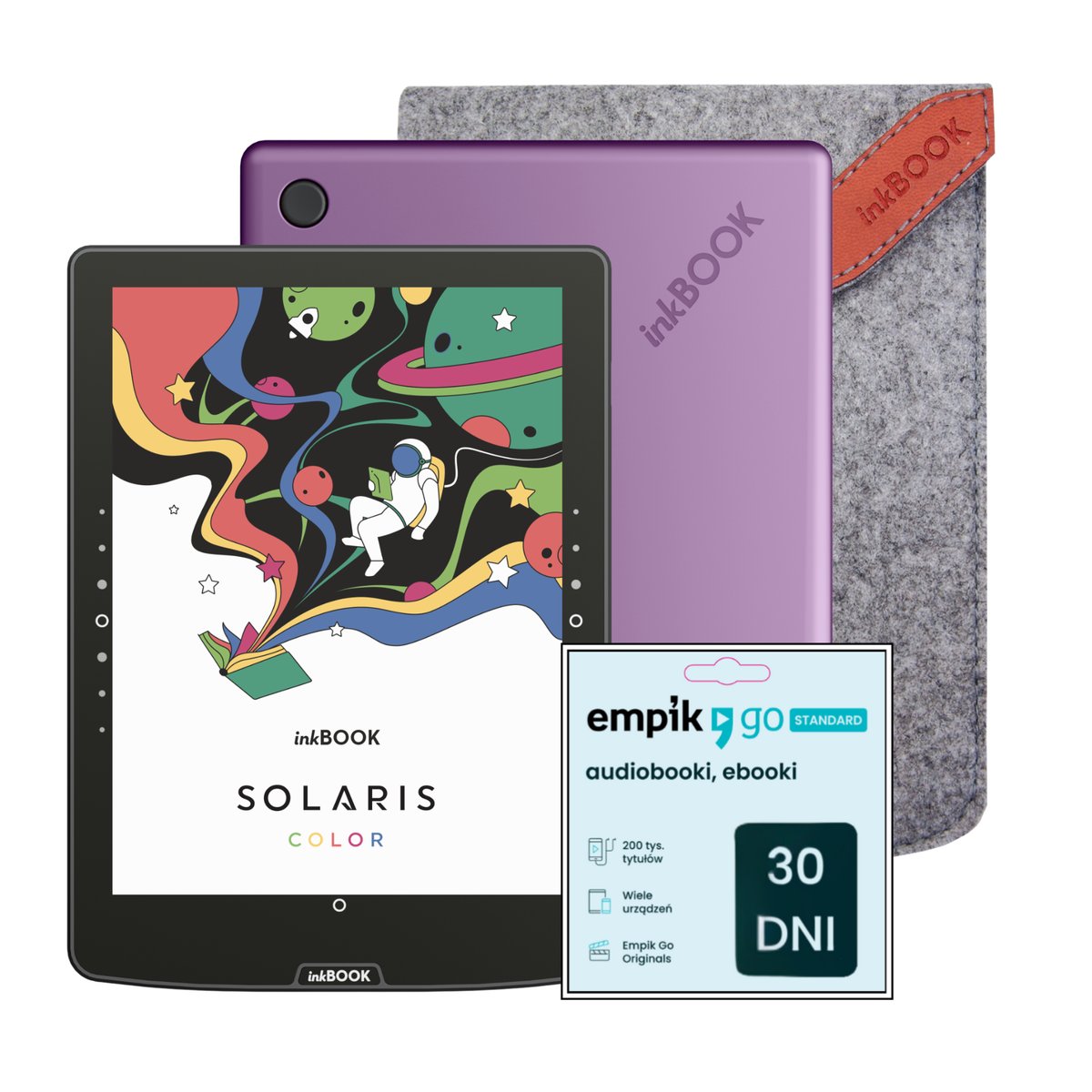 Zestaw Czytnik E-booków inkBOOK Solaris Color Violet + Etui + Kod Empik ...