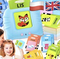 ZESTAW CZYTNIK KART DO NAUKI SŁÓWEK POLSKI I ANGIELSKI 448 SŁÓW POLSKA