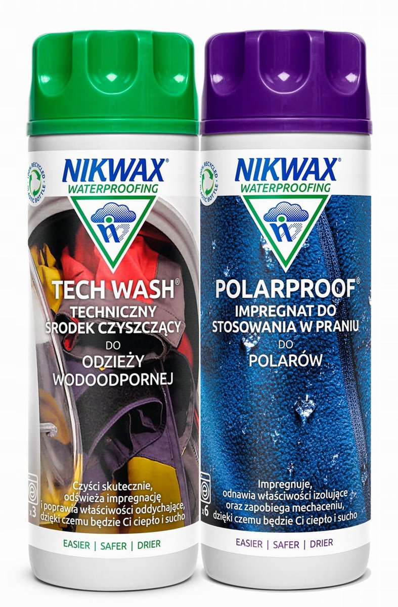 Zestaw d prania i impregnacji polarów Nikwax TechWash i Polarproof 2x300 ml
