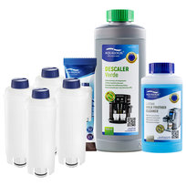 Zestaw Delonghi - AL-S002 4szt, Odkamieniacz Aqualogis Verde 500ml, Płyn Czyszczący System Mleczny Latteo 250ml